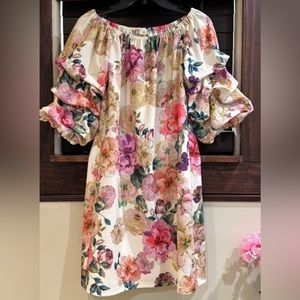 🌸Prelude Floral off Shoulder Dress 👗 Sz XS Used Once In Excellent Condition.